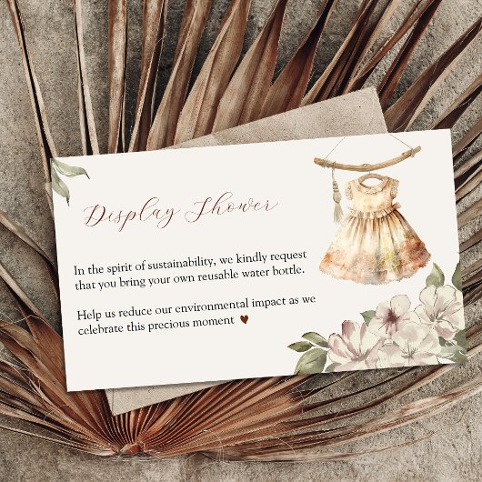 ヴィンテージの女服展示シャワー囲いカード エンクロージャーカード