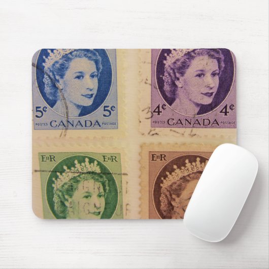 ヴィンテージの女王の王室のな切手のマウスパッド マウスパッド (マウス)