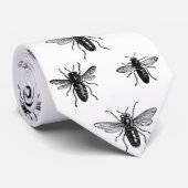 ヴィンテージの女王バチ及び働く蜂のイラストレーション ネクタイ (ロール)