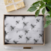 ヴィンテージの女王バチ及び働く蜂のイラストレーション 薄葉紙 (ギフト)