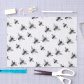 ヴィンテージの女王バチ及び働く蜂のイラストレーション 薄葉紙 (クラフト)