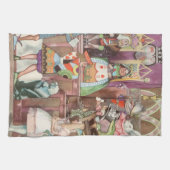 ヴィンテージの女王ワンダーランドのハート キッチンタオル (横)