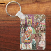 ヴィンテージの女王ワンダーランドのハート キーホルダー (正面)