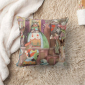 ヴィンテージの女王ワンダーランドのハート クッション (ブランケット)