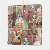 ヴィンテージの女王ワンダーランドのハート セラミックオーナメント (左)