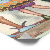 ヴィンテージの女王ワンダーランドのハート ポスター (角)