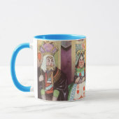 ヴィンテージの女王ワンダーランドのハート マグカップ (左)