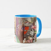 ヴィンテージの女王ワンダーランドのハート マグカップ (正面右)