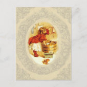 ヴィンテージの女 ポストカード (正面)