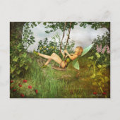 ヴィンテージの妖精がSwingはがき上に ポストカード (正面)