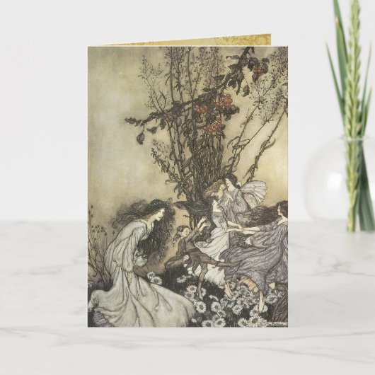 ヴィンテージの妖精の国の踊ること カード (正面)