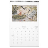 ヴィンテージの妖精の国 カレンダー (3月 2026)