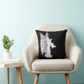 ヴィンテージの妖精の天使のクッションは白黒を置きます クッション (椅子)