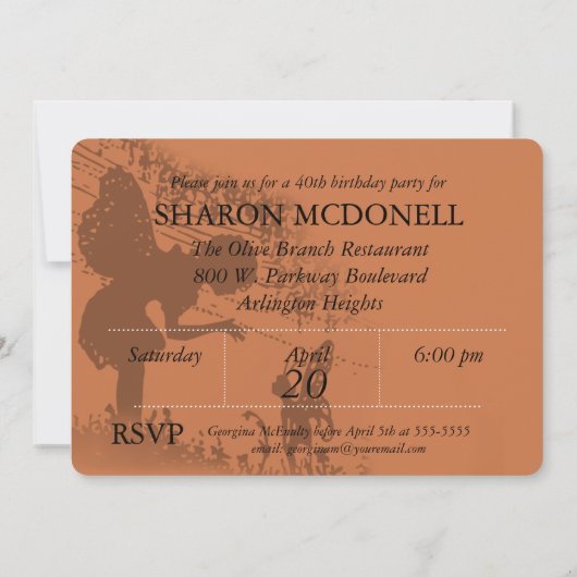 ヴィンテージの妖精の庭のカスタムな誕生日の招待 招待状 (裏面)