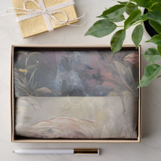 ヴィンテージの妖精の芸術と花の冠とデイジー 薄葉紙 (ギフト)