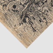 ヴィンテージの妖精の魔法のイラストレーション旧式なインク芸術 薄葉紙 (詳細)