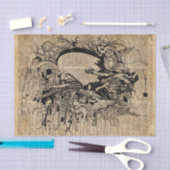 ヴィンテージの妖精の魔法のイラストレーション旧式なインク芸術 薄葉紙 (クラフト)