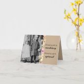 ヴィンテージの妹の成長する古いバースデー・カード カード (黄色い花)