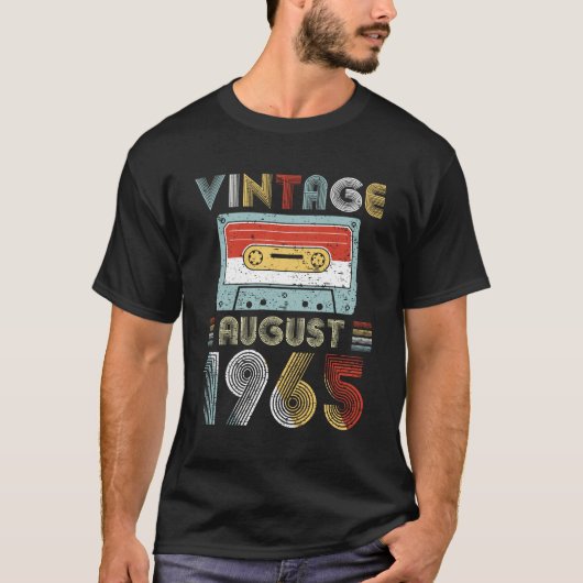 ヴィンテージの威厳があるな1965の誕生日のカセットテープ Tシャツ (正面)
