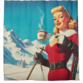 ヴィンテージの娘 シャワーカーテン (正面)