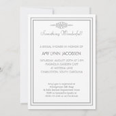 ヴィンテージの婚礼衣裳のブライダルシャワー古い何か 招待状 (裏面)