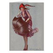 ヴィンテージの婦人は雨に巻き込まれ (正面)