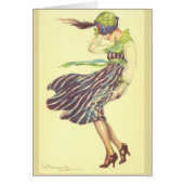 ヴィンテージの婦人は風の強い日に (正面)