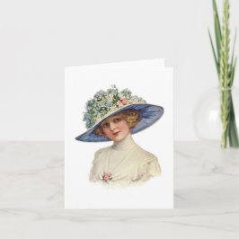 ヴィンテージの婦人帽子類Notecard (5)のセット カード