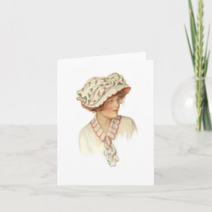 ヴィンテージの婦人帽子類Notecards [4B]のセット カード