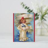 ヴィンテージの子が私の国を歌う ポストカード (スタンド正面)