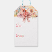 ヴィンテージの子とピンクの子ども ギフトタグ (裏面)