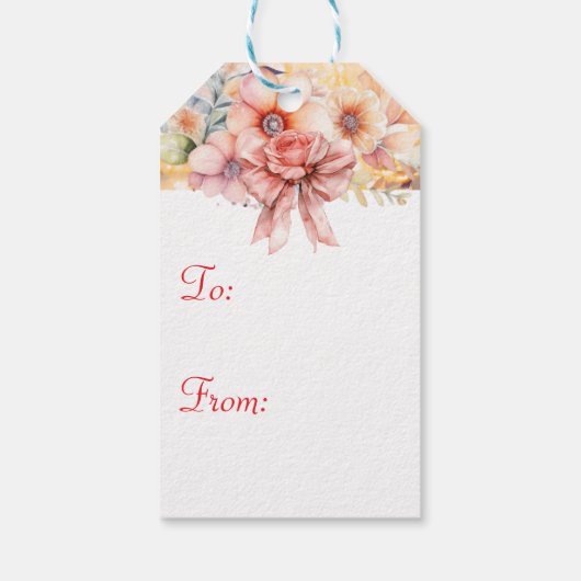 ヴィンテージの子とピンクの子ども ギフトタグ (裏面)