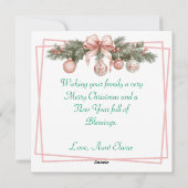 ヴィンテージの子とピンクの子ども シーズンカード (裏面)