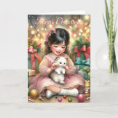 ヴィンテージの子とピンクの子ども シーズンカード (正面)