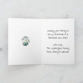 ヴィンテージの子どもたちがクリスマスプレゼントを開く カード (内部)