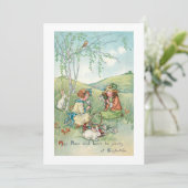 ヴィンテージの子どもたち（イースターバニーと卵） シーズンカード (スタンド正面)