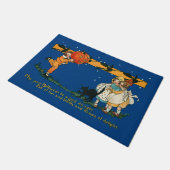 ヴィンテージの子どもたち（ジャック・オランタンと黒猫） ドアマット (アングル)