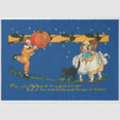 ヴィンテージの子どもたち（ジャック・オランタンと黒猫） 薄葉紙 (正面)