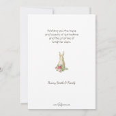 ヴィンテージの子どもたち(白いイースターバニー) シーズンカード (裏面)