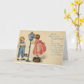 ヴィンテージの子どもたちGlad Birthday Greetings Card カード (黄色い花)