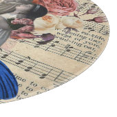 ヴィンテージの子どもとフローラコラージュ カッティングボード (角)