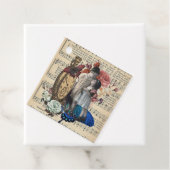 ヴィンテージの子どもとフローラコラージュ フェイバータグ (インサイチュ)