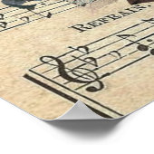 ヴィンテージの子どもとフローラコラージュ ポスター (角)