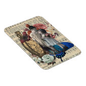 ヴィンテージの子どもとフローラコラージュ マグネット (右側)