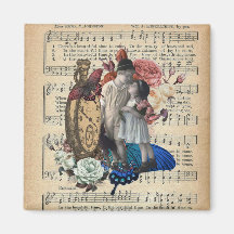 ヴィンテージの子どもとフローラコラージュ