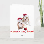 ヴィンテージの子どもとブルドッグが楽しいクリスマスを願う シーズンカード (裏面)