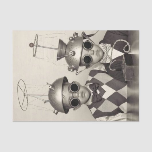 ヴィンテージの子どもハロウィーン宇宙コスチューム 薄葉紙 (正面)