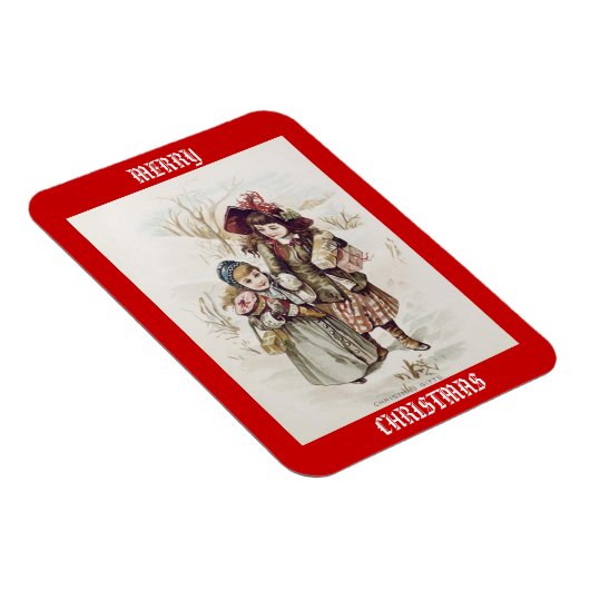 ヴィンテージの子どもメリークリスマスマグネット マグネット (右側)