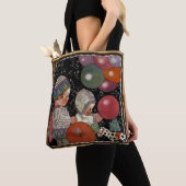 ヴィンテージの子ども誕生会、風船やおもちゃなど トートバッグ (クローズアップ)