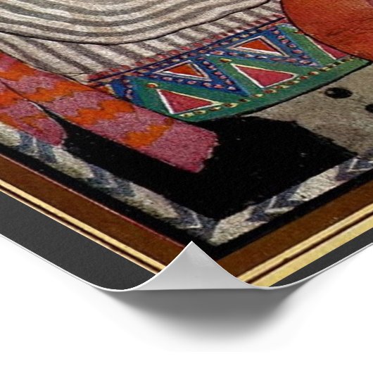 ヴィンテージの子ども誕生会、風船やおもちゃなど ポスター (角)